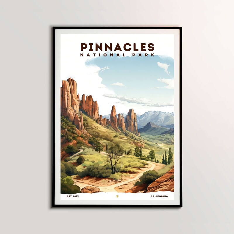 Pinnacles National Park Poster, Travel Art, Office Poster, Home Decor | S8